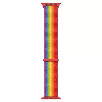 Microsonic Apple Watch Series 9 45mm Hasırlı Kordon Woven Sport Loop Pride Edition