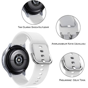 Microsonic Samsung Galaxy Watch 46mm Silikon Kordon Turuncu