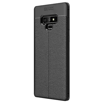 Microsonic Samsung Galaxy Note 9 Kılıf Deri Dokulu Silikon Siyah