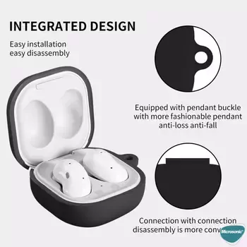 Microsonic Samsung Galaxy Buds Live Mat Silikon Kılıf Saks Mavi