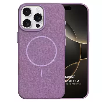 Microsonic Apple iPhone 16 Pro Max Kılıf MagLeather Pro Lila