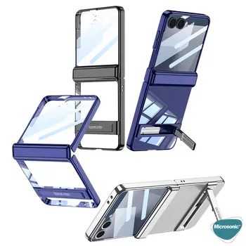 Microsonic Samsung Galaxy Z Flip 7 Kılıf Clarity Stand Siyah