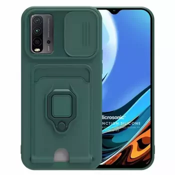 Microsonic Xiaomi Redmi 9T Kılıf Multifunction Silicone Yeşil