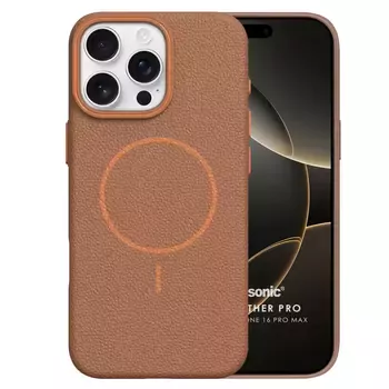 Microsonic Apple iPhone 16 Pro Max Kılıf MagLeather Pro Kahverengi