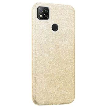 Microsonic Xiaomi Redmi 9C Kılıf Sparkle Shiny Gold