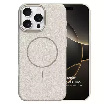 Microsonic Apple iPhone 16 Pro Max Kılıf MagLeather Pro Bej
