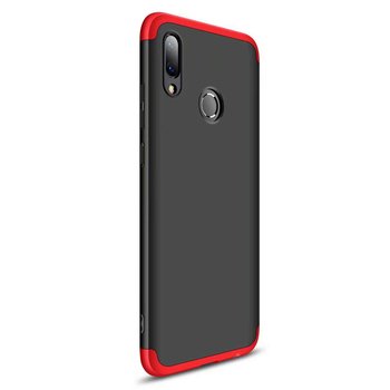 Microsonic Huawei Y7 Prime 2019 Kılıf Double Dip 360 Protective AYS Siyah Kırmızı