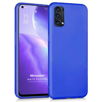 Microsonic Oppo Reno 5 5G Kılıf Matte Silicone Mavi