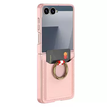 Microsonic Samsung Galaxy Z Flip 7 Kılıf LuxRing Wallet Rose Gold