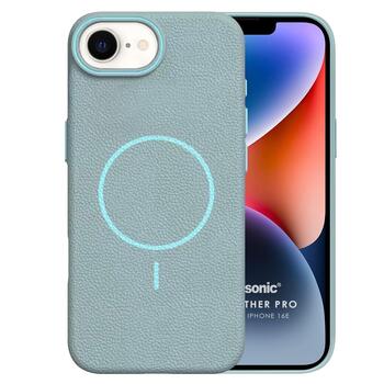 Microsonic Apple iPhone 17e Kılıf MagLeather Pro Mavi