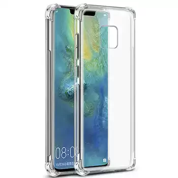 Microsonic Huawei Mate 20 Pro Kılıf Anti Shock Silikon Şeffaf