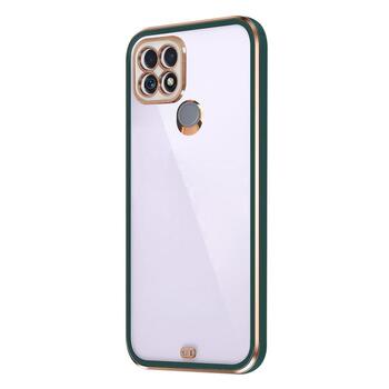 Microsonic Oppo A15s Kılıf Laser Plated Soft Koyu Yeşil