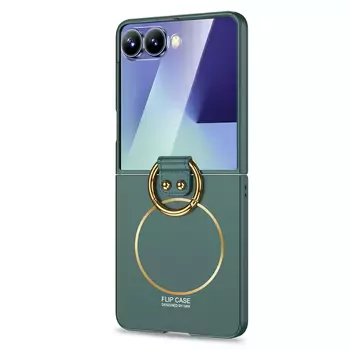Microsonic Samsung Galaxy Z Flip 7 Kılıf Ring Fall MagSafe Yeşil