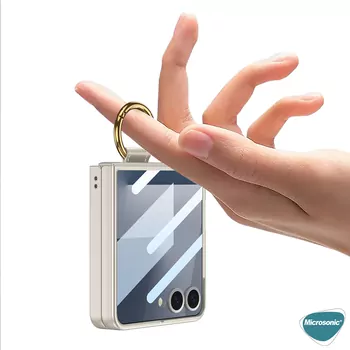 Microsonic Samsung Galaxy Z Flip 7 Kılıf Ring Fall MagSafe Yeşil