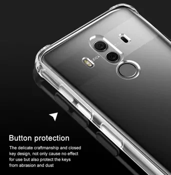 Microsonic Huawei Mate 10 Pro Kılıf Anti Shock Silikon Şeffaf