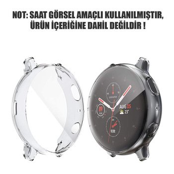 Microsonic Samsung Galaxy Watch Active 2 40mm Kılıf 360 Full Round Soft Silicone Şeffaf