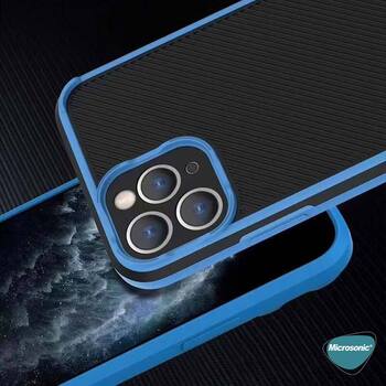 Microsonic Apple iPhone 13 Pro Max Kılıf Chester Carbon Kırmızı