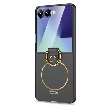 Microsonic Samsung Galaxy Z Flip 7 Kılıf Ring Fall MagSafe Siyah
