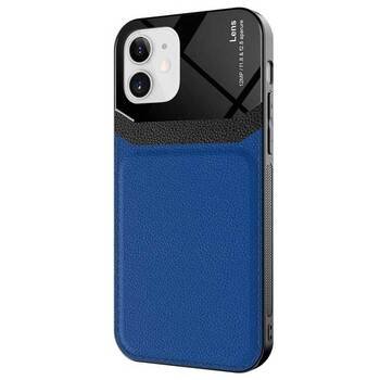 Microsonic Apple iPhone 12 Mini Kılıf Uniq Leather Lacivert