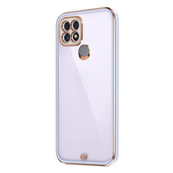 Microsonic Oppo A15s Kılıf Laser Plated Soft Lila