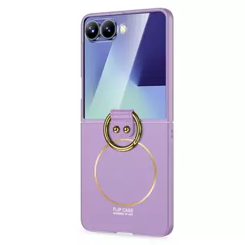 Microsonic Samsung Galaxy Z Flip 7 Kılıf Ring Fall MagSafe Lila