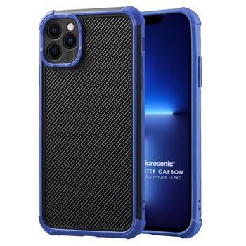 Microsonic Apple iPhone 13 Pro Kılıf Chester Carbon Lacivert