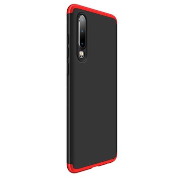 Microsonic Huawei P30 Kılıf Double Dip 360 Protective AYS Siyah Kırmızı