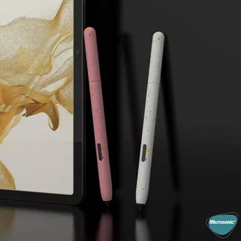 Microsonic Samsung Galaxy Tab S Pen Kılıf Mat Silikon Pembe