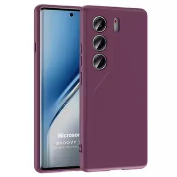 Microsonic TECNO Camon 40 Pro Kılıf Groovy Soft Mor