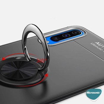 Microsonic Xiaomi Mi 9 SE Kılıf Kickstand Ring Holder Lacivert