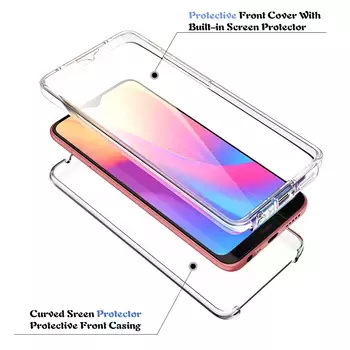 Microsonic Xiaomi Redmi 8 Kılıf 6 tarafı tam full koruma 360 Clear Soft Şeffaf