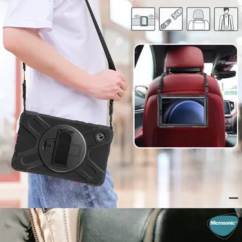 Microsonic Samsung Galaxy Tab A11 Kılıf Heavy Defender Siyah
