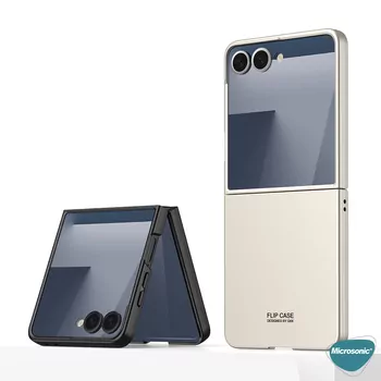 Microsonic Samsung Galaxy Z Flip 7 Kılıf Shape Hard Cover Titanyum