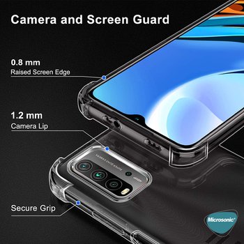 Microsonic Xiaomi Redmi Note 9 4G Kılıf Anti Shock Silikon Şeffaf