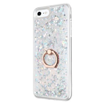 Microsonic Apple iPhone 6 Kılıf Glitter Liquid Holder Gümüş