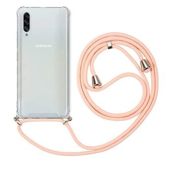 Microsonic Samsung Galaxy A30s Kılıf Neck Lanyard Rose Gold