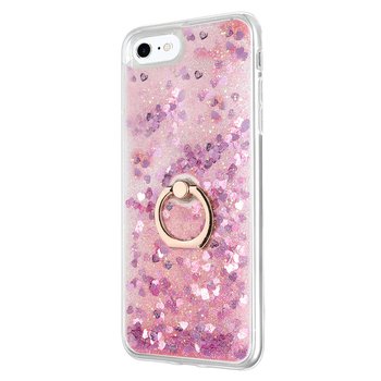 Microsonic Apple iPhone 6S Kılıf Glitter Liquid Holder Pembe