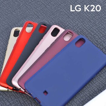 Microsonic LG K20 2019 Kılıf Matte Silicone Rose Gold