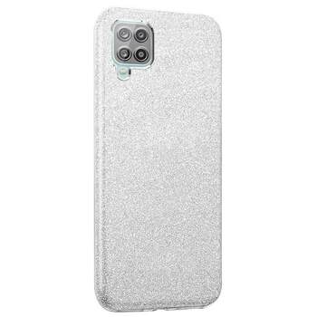 Microsonic Samsung Galaxy A12 Kılıf Sparkle Shiny Gümüş