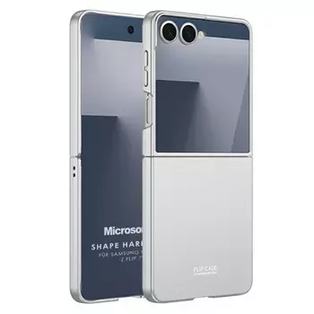 Microsonic Samsung Galaxy Z Flip 7 Kılıf Shape Hard Cover Gümüş