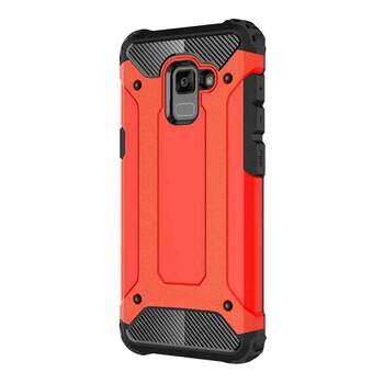 Caseup Samsung Galaxy A8 Plus 2018 Kılıf Tank Kırmızı