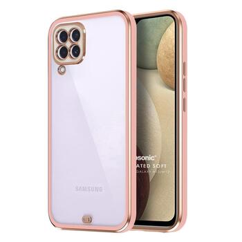 Microsonic Samsung Galaxy M12 Kılıf Laser Plated Soft Pembe