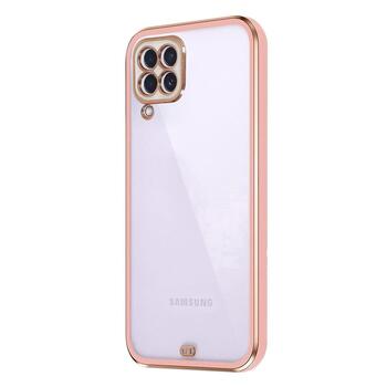 Microsonic Samsung Galaxy M12 Kılıf Laser Plated Soft Pembe