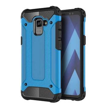 Caseup Samsung Galaxy A8 Plus 2018 Kılıf Tank Mavi