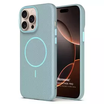 Microsonic Apple iPhone 14 Pro Max Kılıf MagLeather Pro Mavi