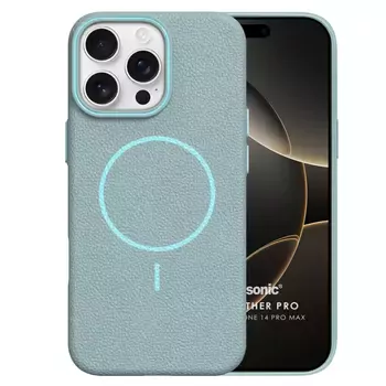 Microsonic Apple iPhone 14 Pro Max Kılıf MagLeather Pro Mavi