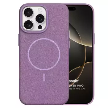 Microsonic Apple iPhone 14 Pro Max Kılıf MagLeather Pro Lila