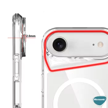 Microsonic Apple iPhone 17 Air Kılıf MagSafe Trex Bumper Şeffaf