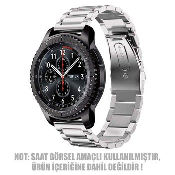 Microsonic Samsung Galaxy Watch Active 2 40mm Metal Stainless Steel Kordon Gümüş