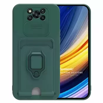 Microsonic Xiaomi Poco X3 Pro Kılıf Multifunction Silicone Yeşil